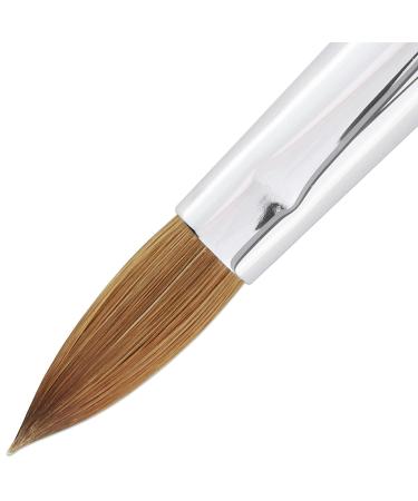 PANA Size 10 Kolinsky Hair Acrylic Nail Brush - Oval Crimped Shape with Mahogany Wood Handle - Perfect for Nail Extension and Manicure Pedicure - Buy Online on GoSupps.com
