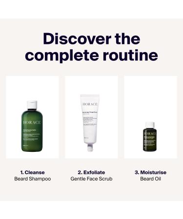 HORACE Beard Shampoo for Men - Sulphate-free Wash with Castor Oil - Gentle Beard Care for All Skin Types - Woody Aromatic Scent 250 ml - Buy Online on GoSupps.com