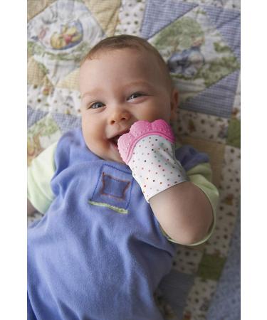 Teething Gloves for Babies - BPA-Free Silicone Teething Mitts (Pink 2 Pack) - Ideal for 2 Months+ - Comfortable & Safe Teething Relief - Buy Online on GoSupps.com