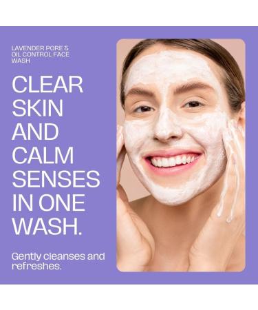 Lavender Pore Care & Oil Control Face Wash | AHA BHA & PHA | 120ml - Deep Cleanse & Refresh Your Skin - Buy Online on GoSupps.com
