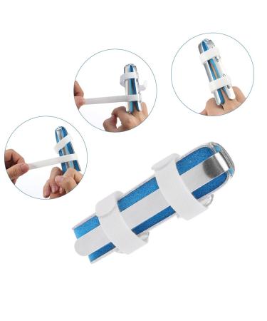 Buy Aluminum Finger Splints - 3 Sizes Hand Support Brackets for Orthopedic Recovery - L Blue White - Buy Online on GoSupps.com