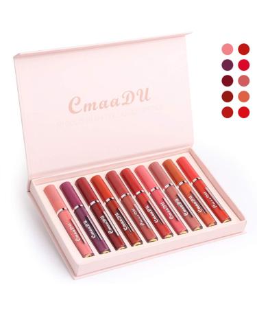 Matte Lip Gloss Set | Long-Lasting Non-Stick Lipsticks | Perfect Holiday Makeup & Christmas Gift - Buy Online on GoSupps.com