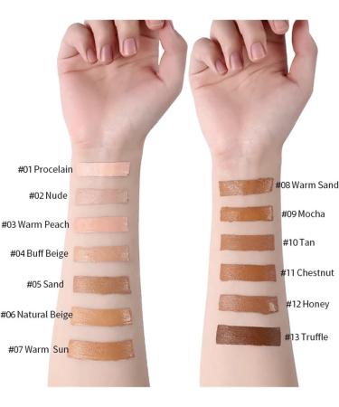 30ml Liquid Foundation Soft Matte Concealer 13 Colors Primer Base Professional Face Make Up Foundation Contour Palette (Color : 02) - Buy Online on GoSupps.com
