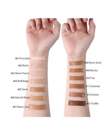 30ml Soft Matte Liquid Foundation & Concealer - 13 Colors Professional Face Makeup Palette - Flawless Contour & Primer Base - Buy Online on GoSupps.com