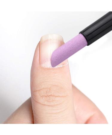 Reionppy Black Quartz Scrubs Stone Cuticle Stick Pen Cuticle Nail Art Spoon Cut Nail Manicure Care Tools - Buy Online on GoSupps.com