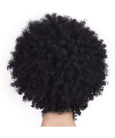 Short Afro Kinky Black Wavy Wig for Women | Synthetic Naturally Curly Ponytail Wig - Buy Online on GoSupps.com
