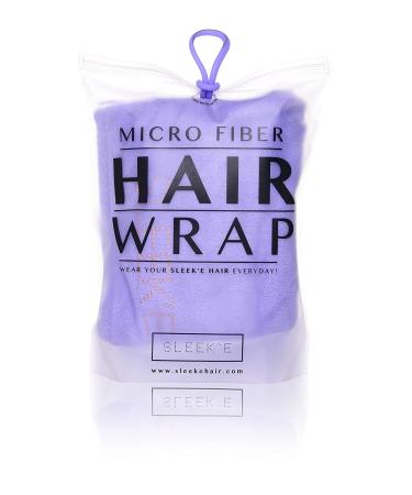 Sleek'e Microfiber Hair Wrap | Ultra Absorbent and Soft Anti-Frizz Quick Dry Hair Turban Twist Towel for Drying Thick  Curly  and Long Hair (Purple)