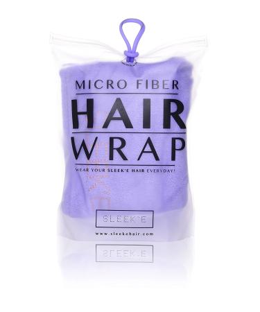 Sleek'e Microfiber Hair Wrap - Purple. Ultra Absorbent and Soft Spa-Quality Anti-Frizz Quick Dry Turban Twist Hair Towel Blue white pink purple