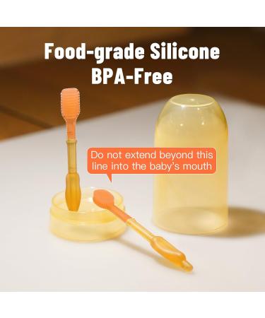 Phanpy Baby Toothbrush & Tongue Cleaner - Silicone Infant Oral Care for Newborns & Toddlers (0-12 Months - Buy Online on GoSupps.com