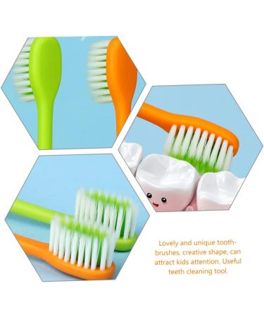 Frcolor 4-Piece Manual Carrot Toothbrush Set - Daily Oral Care Tools for Kids | Thorough Cleaning & Comfort - Buy Online on GoSupps.com