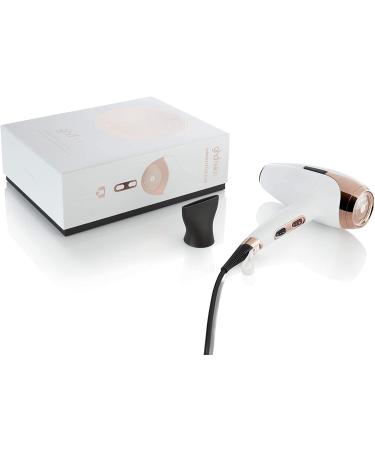 ghd Helios Hair Dryer - White | Professional Hairdryer with Powerful Airflow for Style, Speed, and Control | 30% More Shine - Buy Online on GoSupps.com