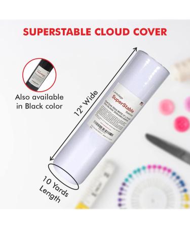 Superpunch Cloud Cover Stitch 12x10 Yard Roll White Stabilizer - Lightweight Fusible Embroidery Backing - Made in USA - Buy Online on GoSupps.com