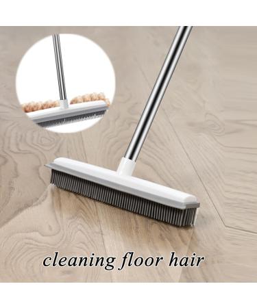 Rubber Broom Adjustable and Easy to Clean Widely Applicable Hair Removal Broom Suitable for Carpet Pet Hair Marble - Buy Online on GoSupps.com