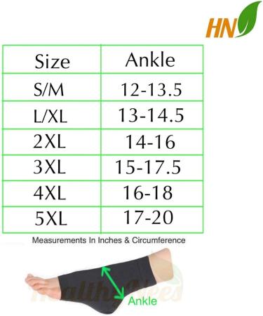 Shop Ankle 15-20 mmHg Compression Leg Sleeve - Wide Open Toe Black 5X-Large for Foot Swelling Relief | International Shipping Available - Buy Online on GoSupps.com