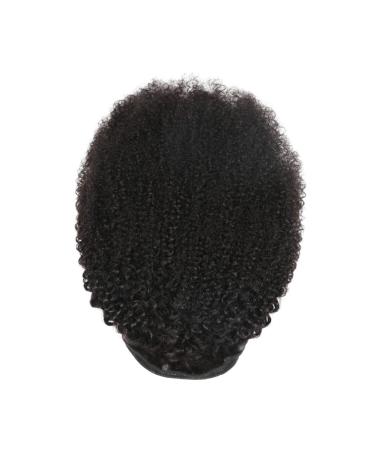 minkissy 1 Pc Curl Horse Tail Black Wigs Drawstring Hairpiece Wrap Curly Hair Extension Curly Ponytail Bun Curly Ponytail Extension Wavy Ponytail Extension Woman Real Hair Hairpin Braid 50.8X26cm As Shown C