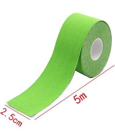 2 Rolls Kinesiology Tape Precut 2.5cm * 5m Adhesive Athletic Sports Tape for Ankle Neck Knee Shoulder Recovery and Support(Green) - Buy Online on GoSupps.com