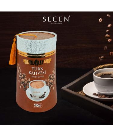 HILMI EFENDI - Turkish Coffee 200 Gr Ground Premium Ground Turkish Coffee Traditional Turkish Coffee 200 g Gift Boxed Roasted Arabica Coffee - Buy Online on GoSupps.com