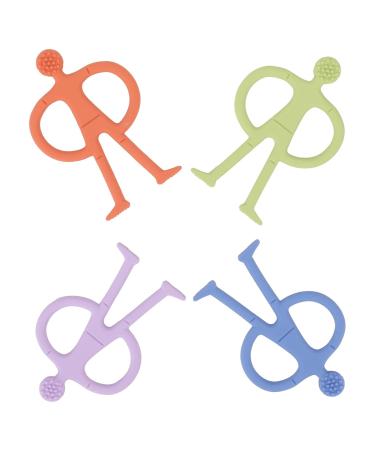 4PC Baby Teething Stick & Bite Ring - Soft Silicone Grip for Easy Handling | Safe Baby Toys - Buy Online on GoSupps.com