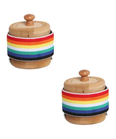 Ultechnovo 2 Series-Box Foot Moxibusion-Box Tool Moxibusstabken Moxa Stock Barrender Moxa Stick holder Moxibustion pot made of wood Moxa holder ax box made of bamboo bamboo foot Different colors x 2 pieces 7x7cmx2pcs