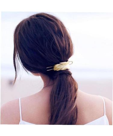Retro Feather Shape Leaf Hair Slide Hairpin Celtic Knot Hair Stick Hair Barrette Metal Hair Stick Clips Hair Pin Hair Accessories for Women Girls - Buy Online on GoSupps.com
