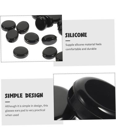 FOMIYES 20 Pairs Anti-Slip Silicone Glasses Ear Pads - Replaceable Eyeglass Support Black 1.1x1CM for Comfort & Stability - Buy Online on GoSupps.com
