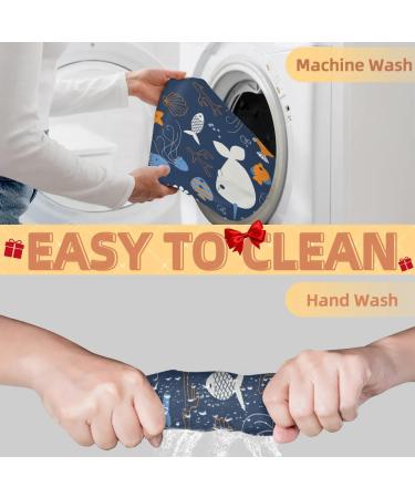 Beard Bib Apron for Men - Waterproof Hair Catcher Cape for Shaving & Trimming | Non-Stick Grooming Cloth - Whale Seahorse Design - Buy Online on GoSupps.com