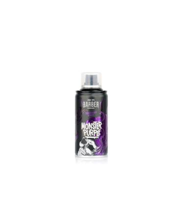 BARBER MARMARA Hairdresser Colour Hair Spray Monster Purple - 150 ml - Hair Colour Spray for Dressing Up & Make-Up for Carnival Halloween & Theme Party - Hair Colour Washable - Colour Hair Spray Purple 5.07 Fl Oz (Pack of 1)