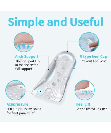 LIGETA Plantar Fasciitis Gel Insoles - Shock Absorbing Orthopedic Insoles for Heel Pain Relief - Medium Size for Men and Women - Buy Online on GoSupps.com