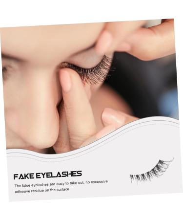 Beatifufu 5 Pairs False Lashes Fake Eyelashes Eye Lash Extension Eyes Lashes Eyelashes Natural Look Makeup Lash False Eyelash Strip Lash Strips Set Transparent Stem Artificial Fiber - Buy Online on GoSupps.com