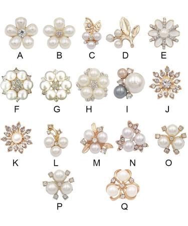CLSSLVVBN 2 Pieces Hairpin Elegant Headdress Shiny Rhinestones Delicate Pearl Flower Buckle Hair Accessories for Wedding Flower Center 1 - Buy Online on GoSupps.com