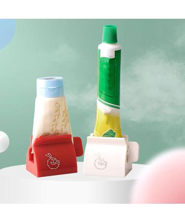 Toothpaste Squeezer Device Multifunctional Dispenser Holder Facial Cleanser Clip Manual Lazy Tube Tool Press Bathroom Red - Buy Online on GoSupps.com