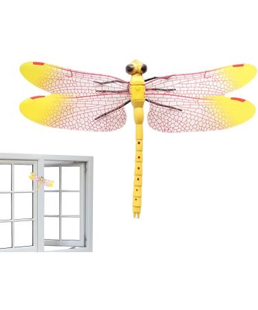 Lifelike Dragonfly Fly Repeller - Dragonfly Shape Lifelike Gnat Trapper Realistic Fly Trap Portable | Safe Harmless Gnat Catcher Fly Repeller for Camping Fishing Climbing Outings Hiking 14cm Dragonfly Yellow Pin Style - Buy Online on GoSupps.com