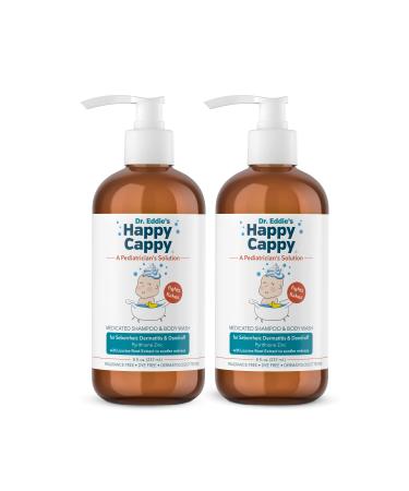 Happy Cappy Anti-Dandruff Shampoo Anti-Seborrheic Dermatitis Shampoo with Pyrithione Zinc 0.95% Safe For Use on Face and Body Fragrance and Dye Free Two 8 oz Bottle Pack Two 8 Ounce bottles