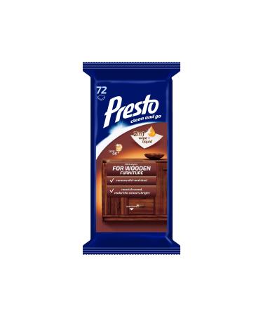 Presto Wipes for cleaning wooden furniture 72 units