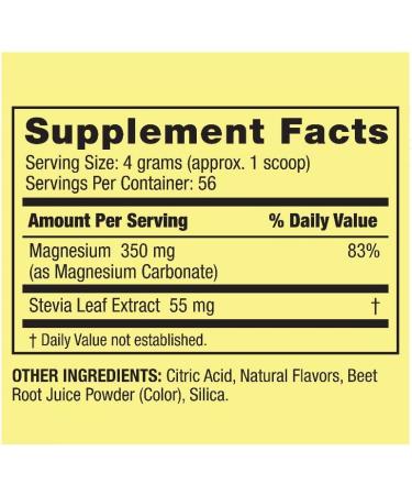 Spring Valley Magnesium Stress Support Powder 350mg - Raspberry Lemon Flavor - 8oz - Buy Online on GoSupps.com