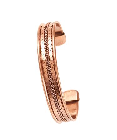 2 Pure Solid Copper Bracelet Cuban Chain Link Wrist Arthritis Health Pain  Relief | eBay