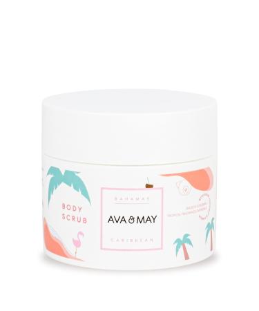 Ava & May Bahamas Body Scrub (200ml) - body care with a delicate fragrance after coconut vanilla and monoi - moisturizing skin care - body peeling with Caribbean fragrance notices