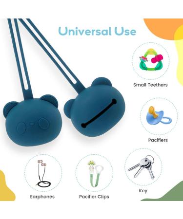 Airfish Silicone Pacifier Box | BPA-Free Baby Bear Pacifier Bag for Travel | Navy Blue Pacifier Holder | Safe Storage for Girls - Buy Online on GoSupps.com