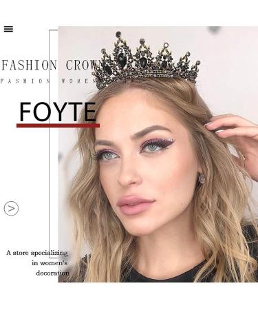 Foyte Butterfly Crown: Baroque Queen Tiara for Women & Girls - Rhinestone Bride Headpiece - Buy Online on GoSupps.com