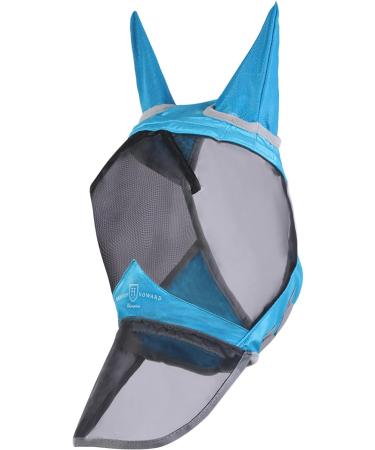 Harrison Howard Caremaster Pro Luminous Horse Fly Mask - Large Eye Space Long Nose & Ears UV Protection for Horses - 1 Pack - Buy Online on GoSupps.com