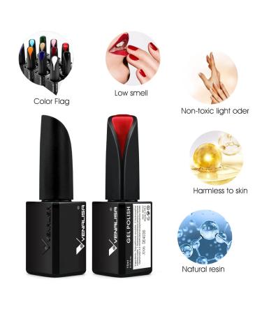 VENALISA 15ml Dark Red Gel Nail Polish | Burgundy Claret-Red Soak Off UV LED Nail Gel for DIY Manicure & Nail Art - Buy Online on GoSupps.com
