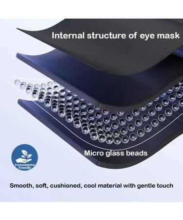 Ergonomic Cotton Weighted Sleep Eye Mask - 3D Hollow Design for Men & Women | Ideal for Travel Sleep & Business Trips | 4.2 Oz / 120g - Buy Online on GoSupps.com
