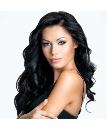 Shop Hair2Heart Microring Extensions - 50 Strands Human Hair Wavy 60cm #1 Black - International Shipping Available - Buy Online on GoSupps.com