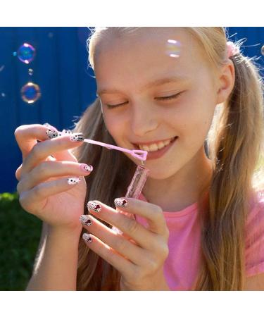 DouborQ 120 pcs 5 Pack Little Girls Pre-glue Press on Nail Tips - Cute Cartoon Design Fake Nails for Kids Gift - Buy Online on GoSupps.com