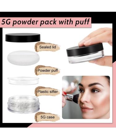 FMYODWU 3 Pieces Loose Powder Container 5g Powder Container Reusable Empty Powder Container DIY Portable Container with Powder Puff - Buy Online on GoSupps.com