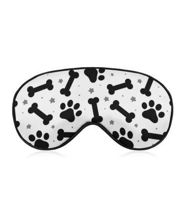 Sleep Mask Pet Paw Bone Eye Mask with Adjustable Strap for Sleeping Dog Cat Footprint Eye Sleep Shade Cover Blocks Light Reduces Puffy Eyes Gifts Style