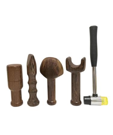 Positive Hammerkamm therapy physiotherapy lumbar spine cervical spine correction of the spine massage massage of the trigger point back muscles percussion wood (5 pieces) 5PCs