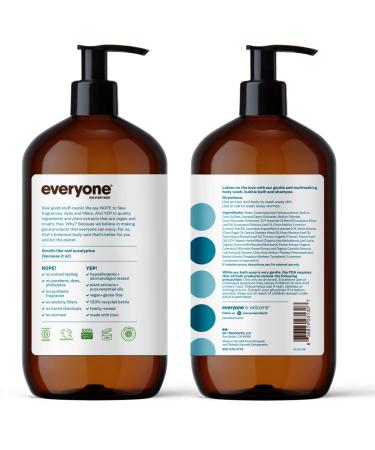 Everyone Pacific Eucalyptus 3-in-1 Soap - 32 oz | Natural Eco-Friendly Body Cleanser for All Skin Types | Shop Internationally - Buy Online on GoSupps.com