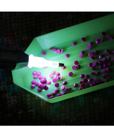 KOqwez33 Nail Art Dotting Pen Diamond Painting Accessory Kit Luminous LED Design Aluminium Alloy Luminous Diamond Painting Pen Rose Gold - Buy Online on GoSupps.com