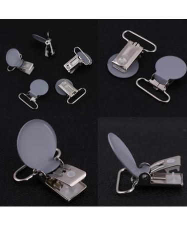 Ankroyu 10-Pack 25mm Pacifier Holder Clips | Durable Metal Trousers Carrier & Round Braces Clips (Gray) - International Shipping Available - Buy Online on GoSupps.com